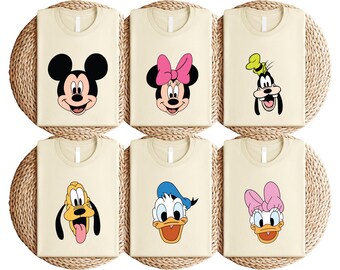 Retro Disney Mickey And Friends Shirt, Minnie Donald Daisy Goofy Pluto Tee, Disney Family Vacation Matching Shirt, Disneyland Group Trip Tee