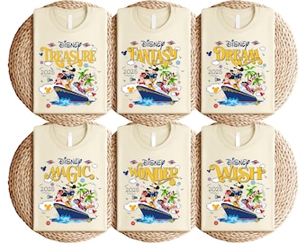 Camiseta de Disney Cruise Line, Camiseta de crucero de Mickey y sus amigos, Camiseta a juego para vacaciones familiares, Camiseta Disney Treasure Magic Dream Fantasy Wish