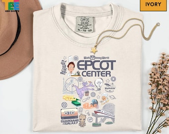 Epcot Center Attractions T-Shirt, Ratatouille Soarin Living With The Land Graphic Tee, Disney Park Fan Gift Shirt