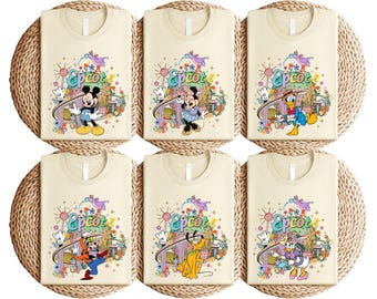 Vintage Epcot Disney World Shirt, Mickey Minnie Donald Daisy Goofy Pluto Tee, 1982 EPCOT Family Trip Matching Disney T-Shirt