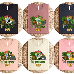 Disney St. Patrick&#39;s Day T-Shirt, Mickey And Friends Lucky Shamrock Tee, Family Matching Trip Shirt, Magical Irish Celebration Top