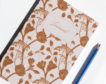 Elegant Bloemen A5 Soft Touch Notitieboekje - Notitieboek - Journal - Uniek ontwerp