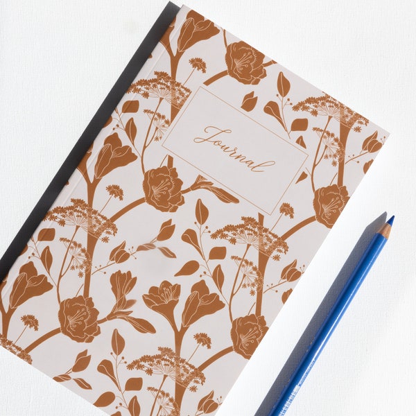 Elegant Bloemen A5 Soft Touch Notitieboekje - Notitieboek - Journal - Uniek ontwerp