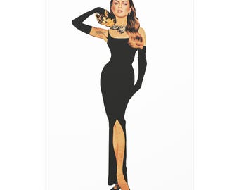 Breakfast at Tiffany's EastEnders Pop Art Poster | British Soap Icon Print | 90s TV Culture Wall Art | Vintage Celebrity Collage Poster