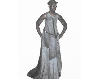 Dennis Rodman Pop Art Print | Basketball Punk Fashion Collage Wall Art