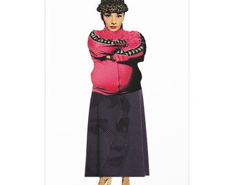 Audrey Hepburn Pop Art Poster | Vintage Fashion Collage Print | Hollywood Icon Wall Art