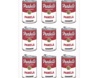 Pamela Anderson Pop Art Print | Warhol Style Soup Can Poster (Digital Download)