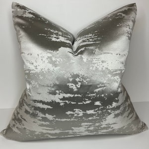 Marble cushion cover, marble pillow cover, silver - grey pillow cover, luxury pillow cover, luxury silver bedding, designer cover HAILES