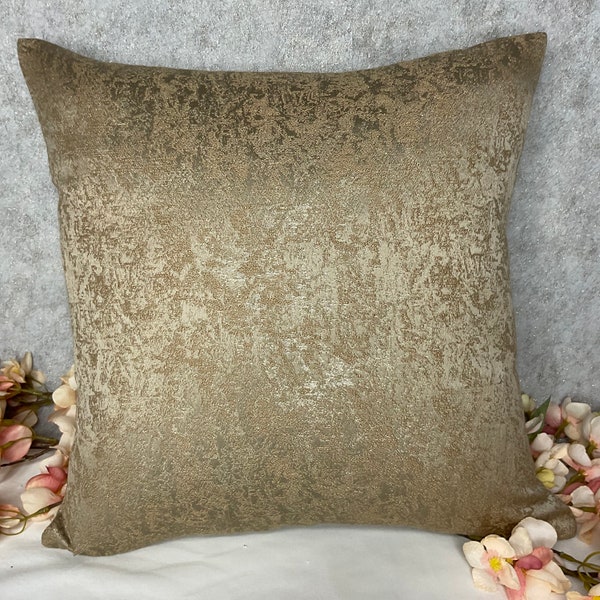 Brass Gold pillow Cover, gold pillow cover, scatter pillow cover, gold throw pillow, luxury cushion cover, brown sofa pillow cover, Charlize