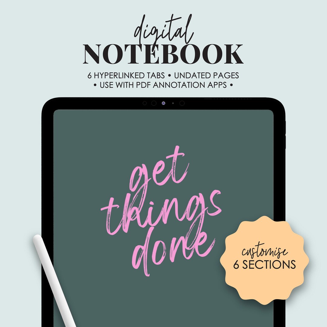 Notebook Goodnotes Colourful Planner Student Planner Etsy