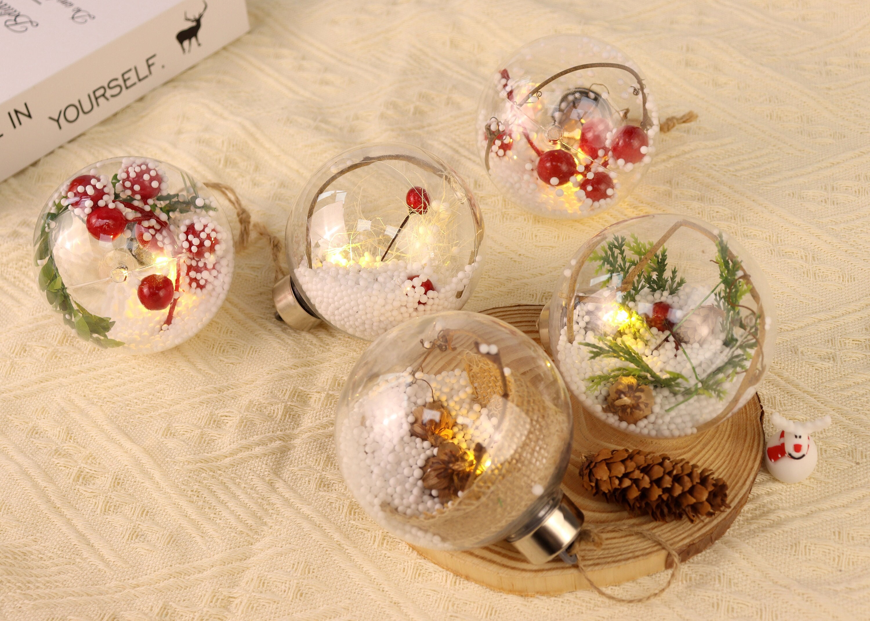Clear Plastic Acrylic Bath Bomb Mold Shells Molding Balls Fillable  Christmas Tree Ornaments DIY Bath Bomb Molds (Flat Heart) 