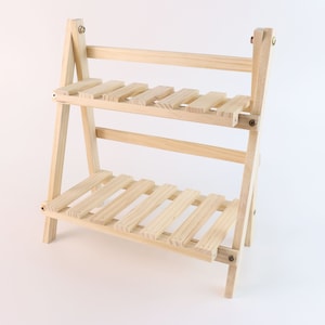 Two Tier Desk Shelf Wooden Table Rack Wood Bookrack Table - Etsy