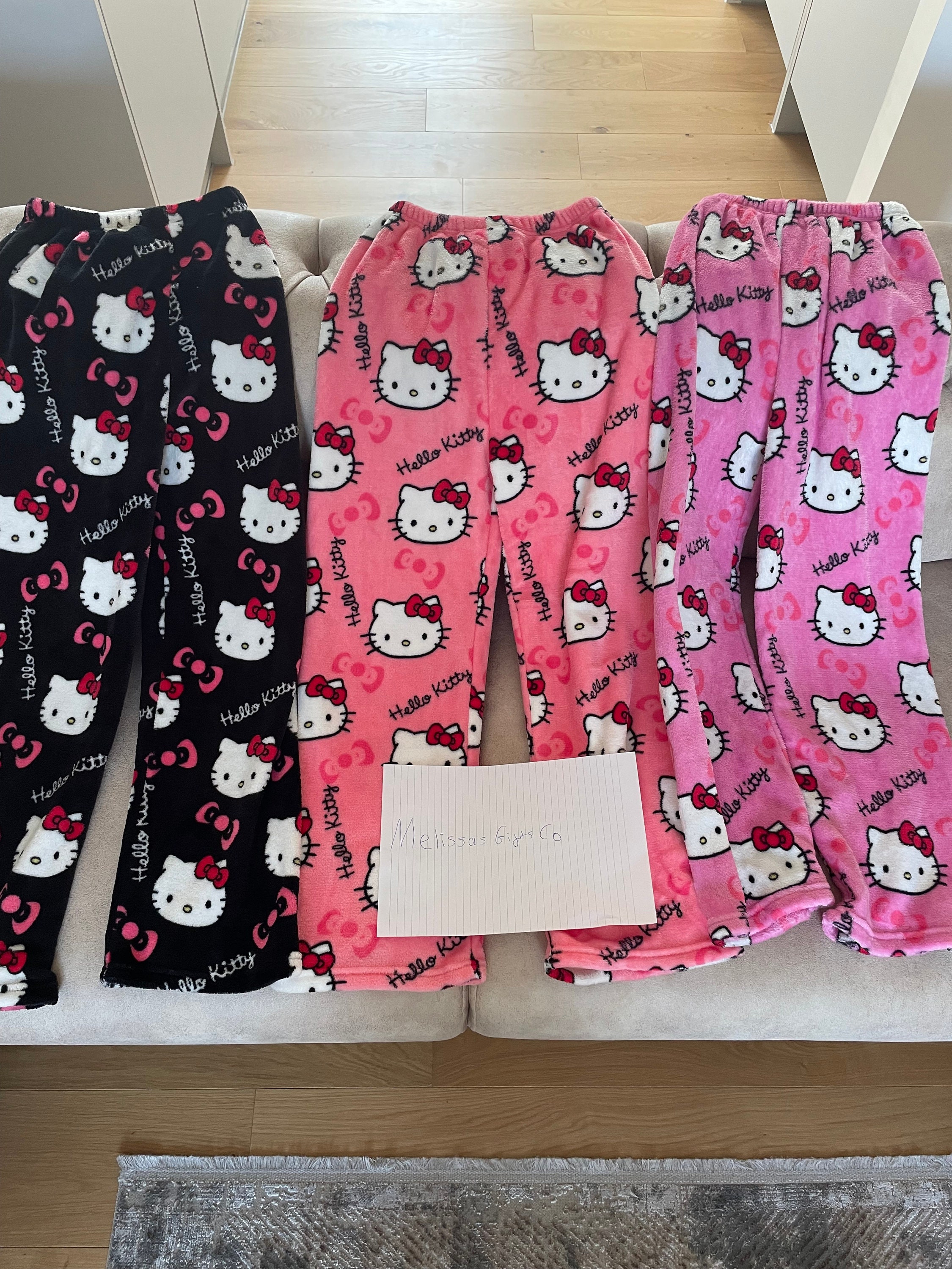 Hello Kitty Pajama Pants Y2k Fairy Sanrio Flannel Autumn Warm
