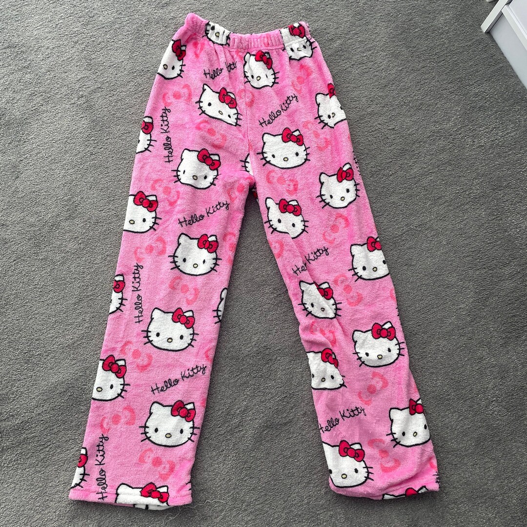 Hello Kitty Pyjama Pants Cute Y2K Pink Pyjama Bottoms Etsy