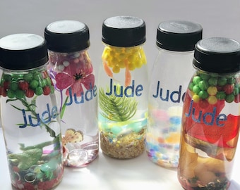 Individual calming themed sensory bottles (sets available)