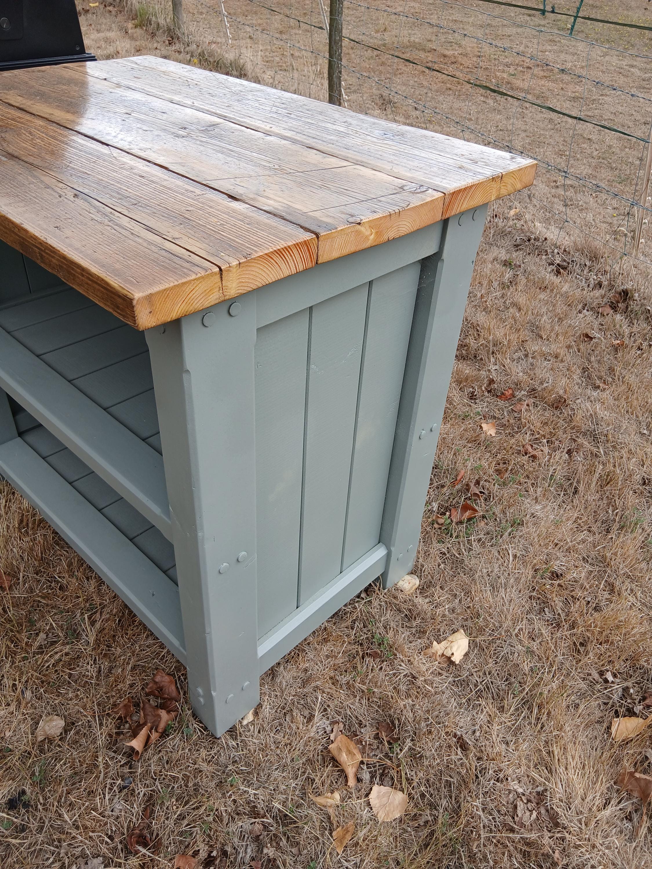 Rustic Outdoor Kitchen, Handmade to Your Specification. BBQ Table ...
