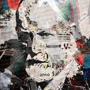 Sigmund Freud Digital Collage, Wall Art, Wall Art DIGITAL DOWNLOAD to Print on Poster or Canvas, PRINTABLE