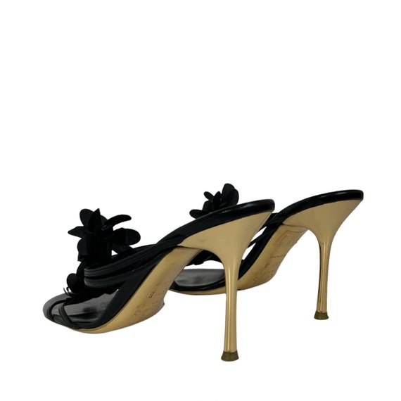 CELINE ♡ Vintage ♡ Valetta Vintage 'celine' Rare Designer Gold and Black Floral