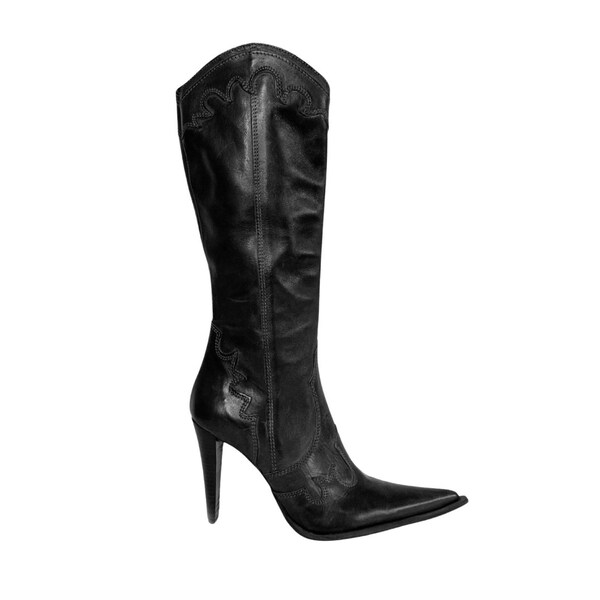 stiletto high heel cowboy boots