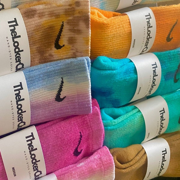 Tie Dye Hand Dyed Nike Socks Custom