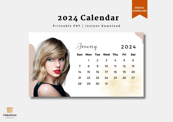 Taylor Swift 2024 Calendar Jan-Dec 2024 8.5” x - Depop