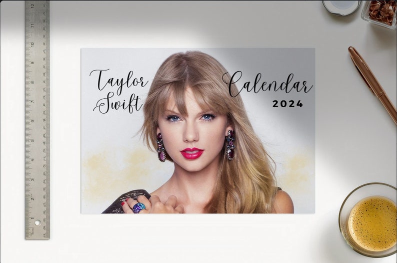 Taylor Swift 2024 Printable Calendar Minimalist Simple Etsy