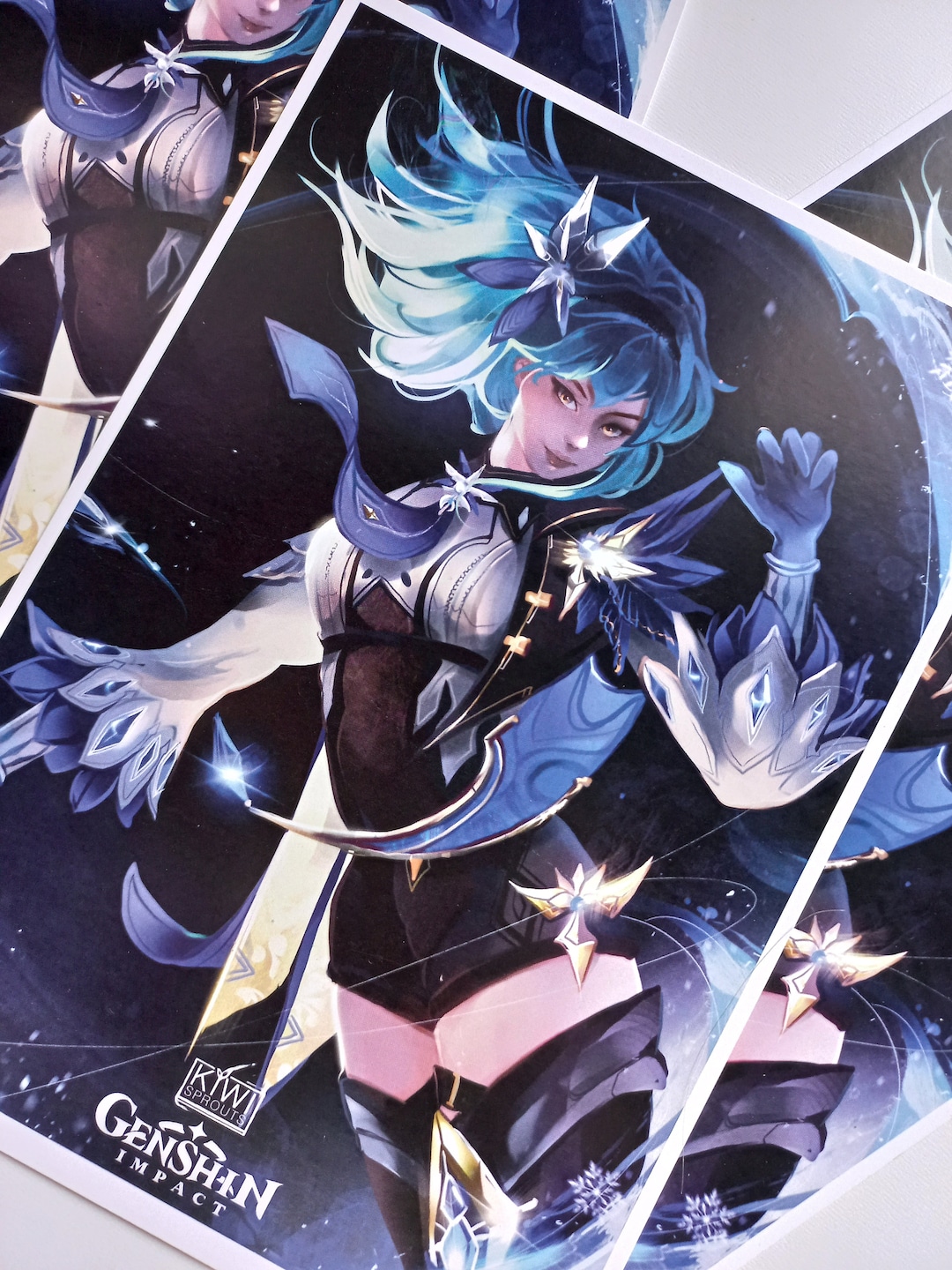 Eula Genshin Impact Art Print Etsy