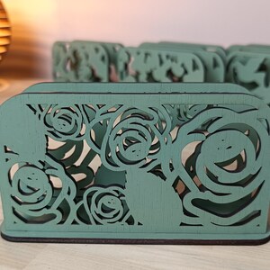 Serviettenhalter Rosen, Digital, DXF und SVG Datei