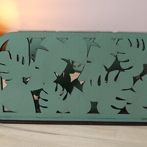 Serviettenhalter Blätter, Digital, DXF und SVG Datei
