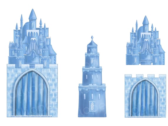ディズニーファインアート BLUE CASTLE（ブルーキャッスル／ピノキオ） Blue Castle, Frozen Castle - Etsy