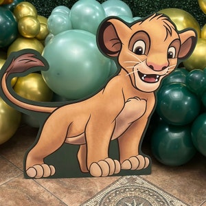 Silueta de Simba Photo Corner. Decoración de fiesta. Archivo digital