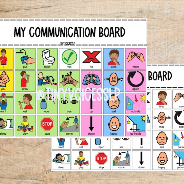 My Core Communication Boards, Basic Communication Board, Aided-Language, AAC, Non Verbal, Pre Verbal, Communication