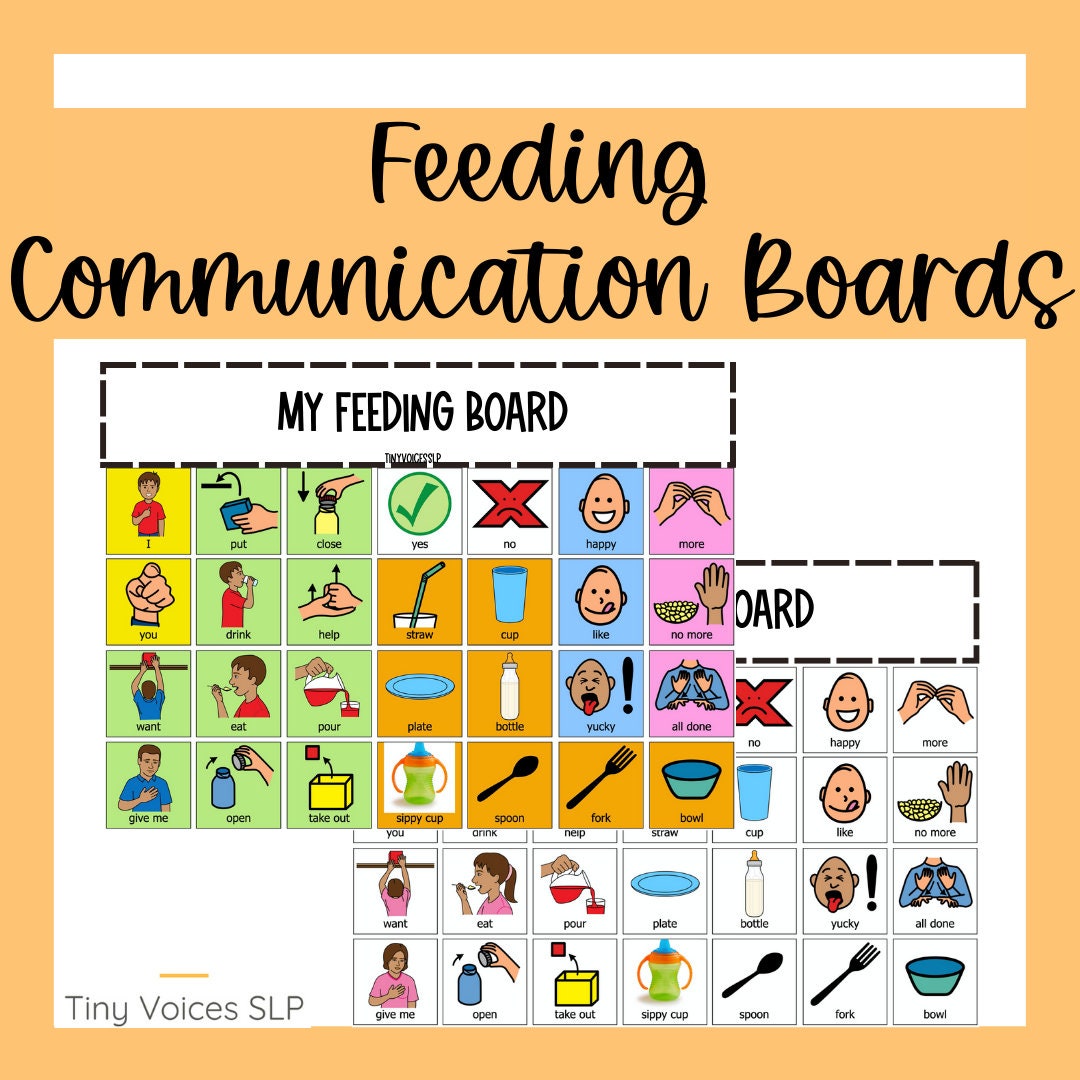 Feeding Communication Boards, Basic Communication Board, Aidedlanguage