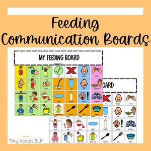Feeding Communication Boards, Basic Communication Board, Aided-Language, AAC, Non Verbal, Pre Verbal, Communication