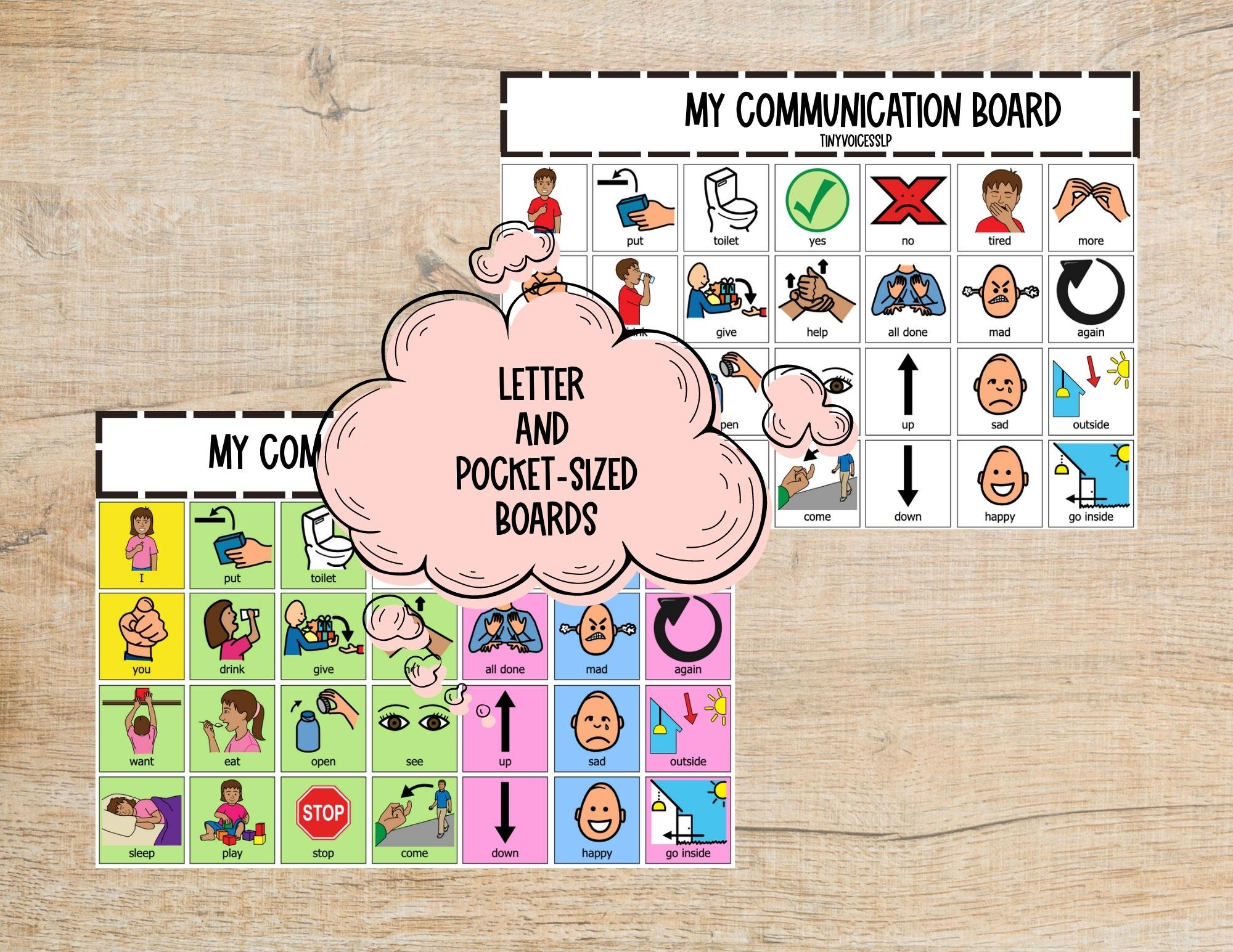 My Core Communication Boards, Basic Communication Board, Aidedlanguage