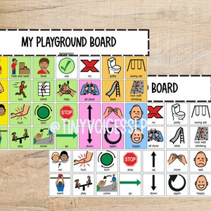 My Playground Communication Boards, Basic Communication Board, Aided-Language, AAC, Non Verbal, Pre Verbal, Communication