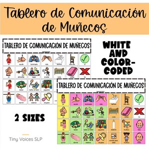 Bilingual Spanish Baby Doll AAC Communication Board