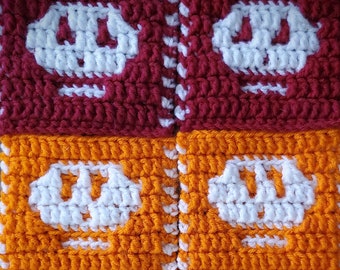Mosaic Crochet Skull Chart Set – Halloween Patterns (PDF Pattern)