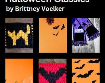 Halloween Mosaic Crochet Patterns eBook: 7 Patterns, 3 Projects (Digital Download)