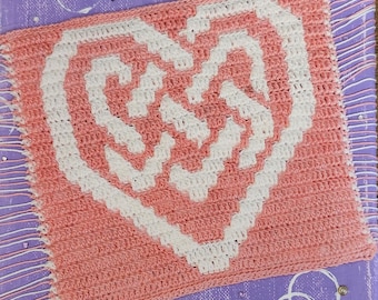 Valentine Heart Knot Crochet Pattern- Heart Crochet Pattern - Valentine Decor - Celtic Knot Crochet Pattern - Lovers Knot - Heart Knot