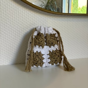 Pochette / bourse Crochet Marron