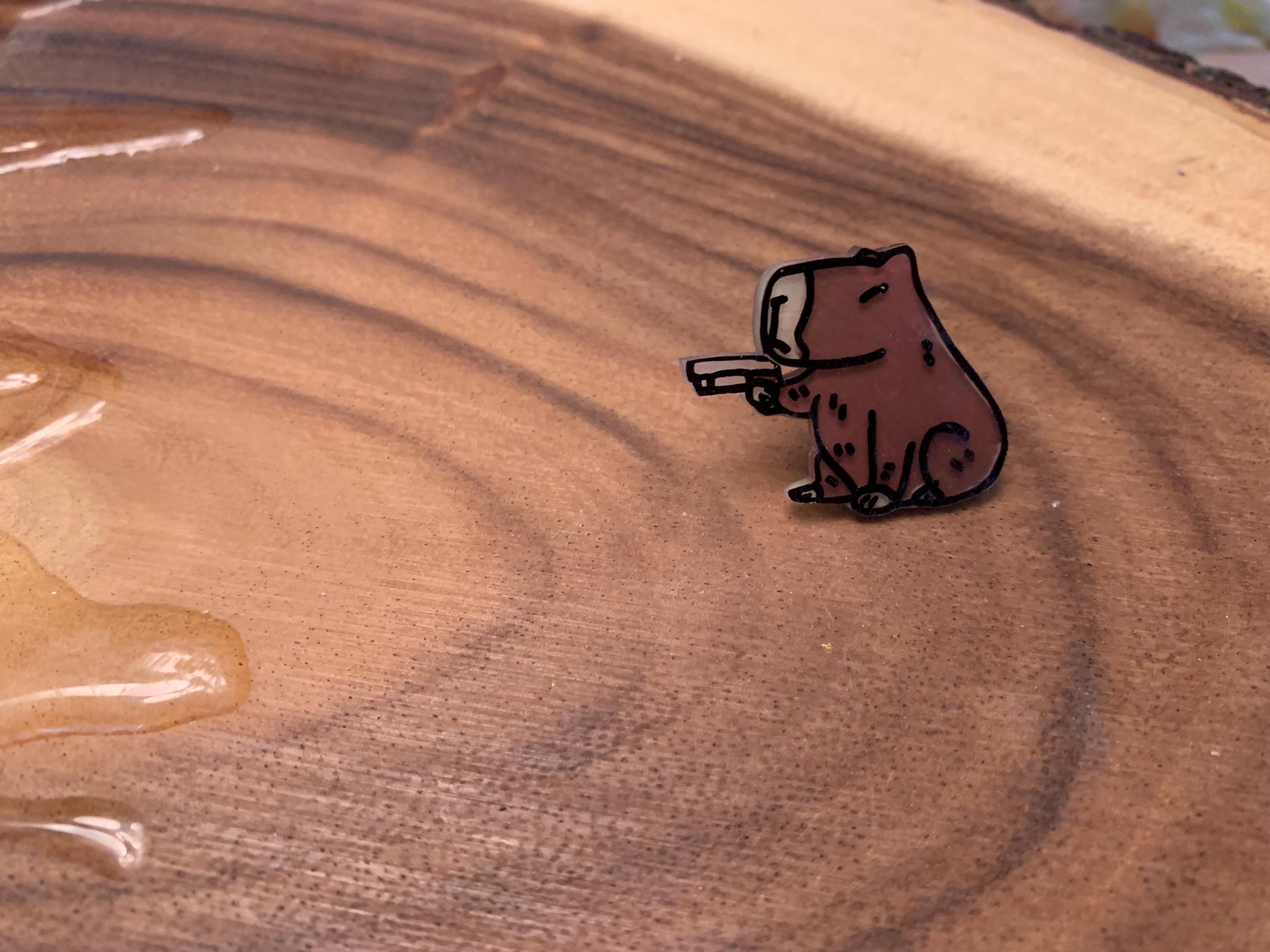Capybara Cute Shrinky Dink Pins Set - Etsy