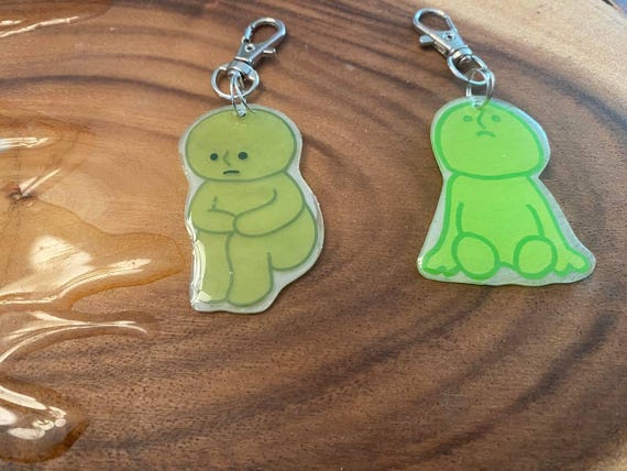 Smiski Sonny Angel Hand Drawn Shrink Plastic Keychains