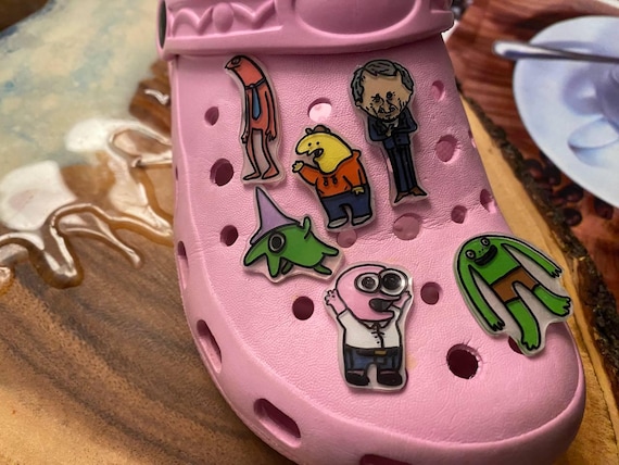 Smiling Friends Animated Adult Swim Shoe Charms- Pim, Charlie