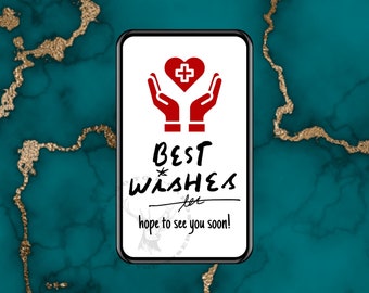 Get well Card. Get well soon. E-Card. Digital Card - Animated Card, E-card, ready to send instantly. E-cards sends in any text app.