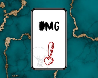 OMG - funny card. Digital Card - Animated Card, E-card, ready to send card instantly. You get the E-card as a  GIF.