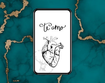 Te Amo. Express love with a Spanish love card. Digital Card - Animated Card, E-card, ready to send instantly. E-cards sends in any text app.