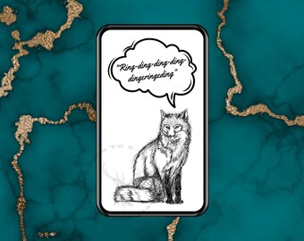 A funny fox card. support card. Digital Card - Animated Card, E-card, ready to send instantly. You get the E-card as a GIF.
