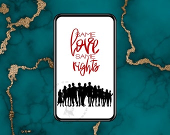 Diversity card. Same Love same rights. Diversity crowd. Digital Card - Animated Card, E-card, ready to send. You get the E-card as a  GIF.