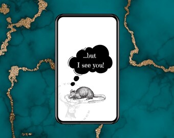 Friendship card. But, I see you! Sweet mouse. I see you!  Digital Card - Animated Card, E-card, ready to send instantly.